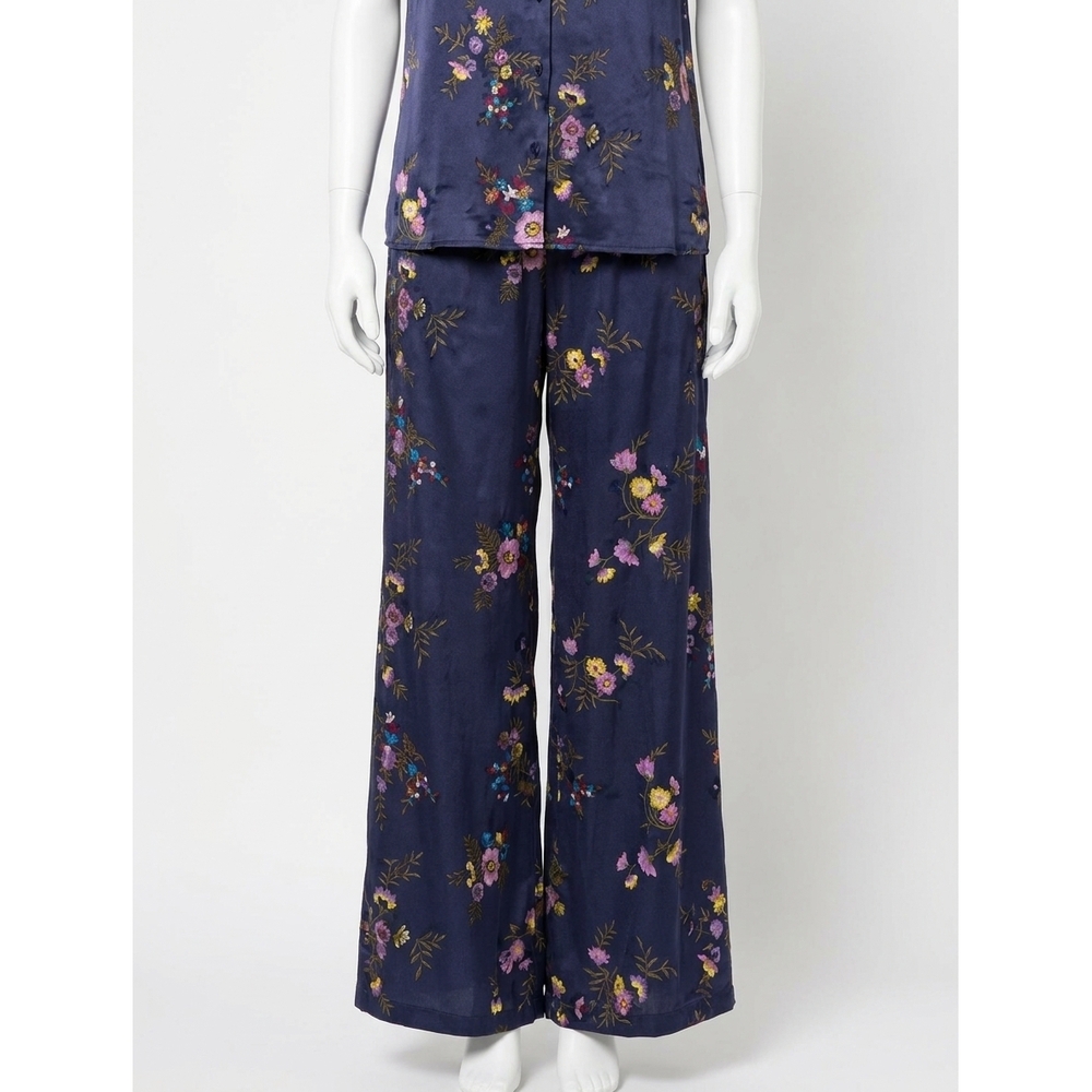 NEW JOHNNY WAS misty rayon easy pants in navy